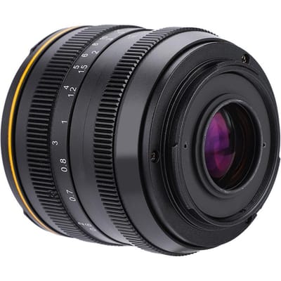 Kamlan 50mm f1.1 APS-C Groot Diafragma Handmatige Focus Lens voor Systeemcamera's (voor M43) black