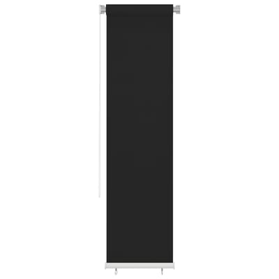vidaXL - Rolgordijn - voor - buiten - 65(B)x230(H) - cm - HDPE - zwart