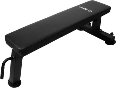 Fitnessbank Plat - Trainingsbank - Kracht Training - Opvouwbaar - 120 cm lengte - Zwart