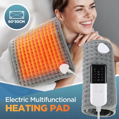 Therapeutisch verwarmingskussen met tien standen, multifunctioneel te gebruiken als lichaamsverwarmer, buikverwarmer, wasbaar en geschikt als verwarmend zitkussen.