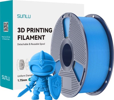 SUNLU 3D-filament PLA+ 1.75mm Cyaan 1kg
