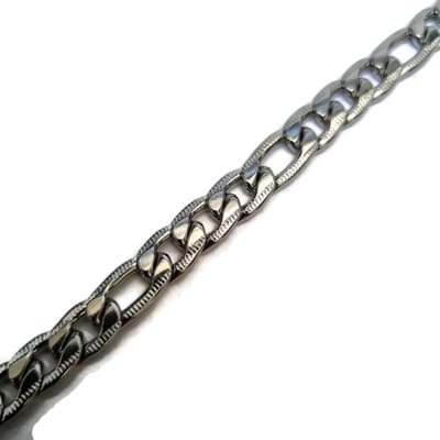Aramat Jewels | Armbanden | Stalen Figaro Armband uniseks | | | |8mm | Staal | Volwassenen | Verkleurd niet