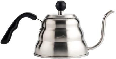 Waterkoker Zwanenhals - Koffie Waterkoker - Thee Zetten - Roestvrij Staal - 1 Liter - Zilver