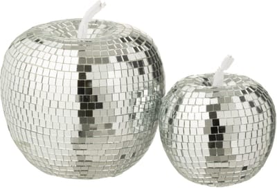 J-Line decoratie Appel Spiegel Schuim - zilver - large