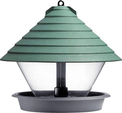 Vogelvoederstation Voederlichter Ø ca. 27 cm groen kunststof hoogte ca. 23 cm - Natura Guayana