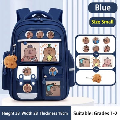 Capybara Schooltas Waterdichte Rugzak Grote Capaciteit Verlicht de Last Beschermt de Wervelkolom Bredere Banden Rugzak voor Studenten Cadeau