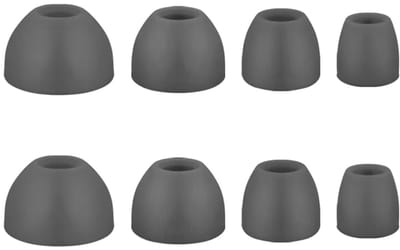 Ibley ComfortFit Siliconen oortips voor B&O Beoplay H3/H5/E4/E6/E8/EQ Zwart - Siliconen Earplug - S/M/L/XL formaat - 4 paar - 4 maten - Beoplay H3/H5/E4/E6/E8/EQ oortips