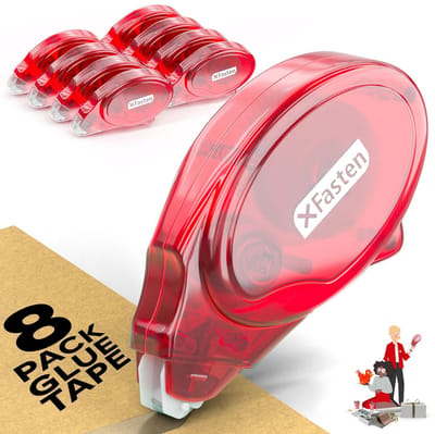 Dubbelzijdig Tape Roller Set (8-Pack) - Sterke Permanente Lijm voor Knutselen en Kantoor