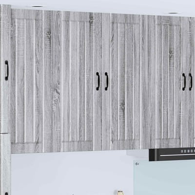 vidaXL - Wandkast - LUCCA - Grijs - sonoma - 80 - x - 31 - x - 100 - cm - Bewerkt - hout