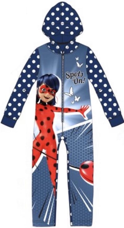 Ladybug Miraculous onesie - blauw - Maat: 104 / 4 jaar