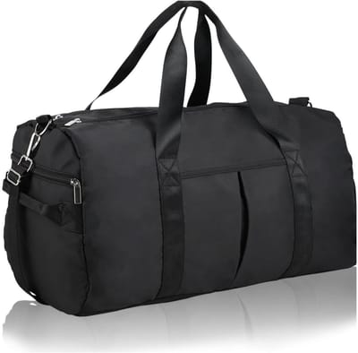 Sporttassen voor dames en heren, reistas met 40 l waterdicht, zwemtas, trainingstas voor sport, gym, waterdichte waterdichte handbagage, zwemmen, zwart, blauw, 1 stuks