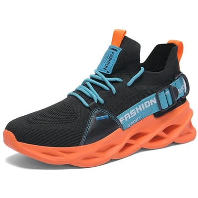 Herenschoenen Ademend Mode Mesh Hardloopschoenen Man Hoge Kwaliteit Unisex Lichtgewicht Tennis Sneakers Atletische Sneakers voor Heren 41 black
