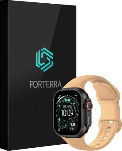 Smartwatchbandje Geschikt voor Apple Watch Ultra 1, 2, 3 (49 mm) - Verstelbaar Siliconen Bandje - Walnoot
