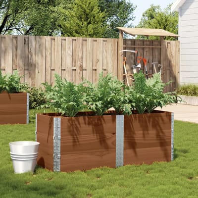 vidaXL - Plantenbak - 150x50 - cm - massief - grenenhout - bruin