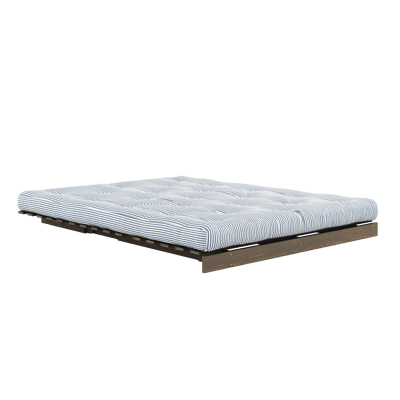 Karup Slaapbank Roots 160 - 611 Beach Blue - 106 carob brown lacquered