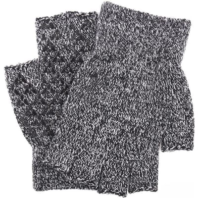 Nouveaux Gants Demi-doigts pour Hommes et Femmes En Automne et en Hiver Gants Demi-doigts Chauds en Fil Tricoté Pour Prévenir le Froid One Size gray