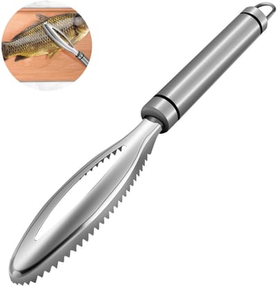 EXCITAT Scaler - Visschubbenverwijderaar - Visschubbenschraper - Metalen scaler - Geschikt voor keuken, vismarkt, restaurant, hotel