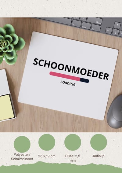 Akyol - schoonmoeder loading Muismat - Mama - ochtendkoffie laden - moeder cadeautjes - moederdag - verjaardagscadeau - verjaardag - cadeau - geschenk - kado - gift - moeder artikelen - 23 bij 19 cm
