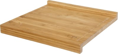 Werkblad Beschermer - Snijplank Mat - Keukenwerkblad Beschermen - Afneembaar Met Sapgoot - 40 x 38 cm - Natuurlijk Bamboe