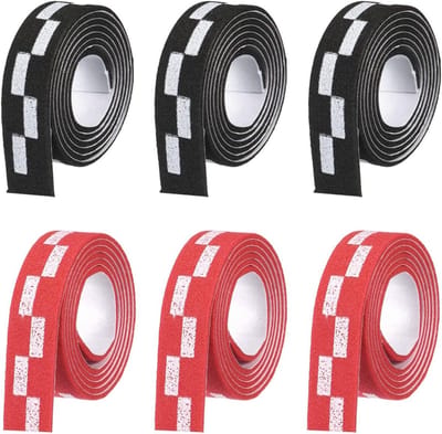 Tafeltennis Side Tape - Ping Pong Randtape - Rackets Beschermen - Duurzaam Materiaal - 6 Stuks - Rood Zwart