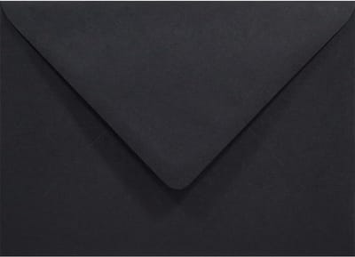 100 Zwarte B6 Enveloppen 125x175mm met Puntklep voor Kaarten en Uitnodigingen