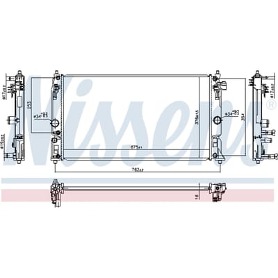 Radiator, motorkoeling NISSENS 606394