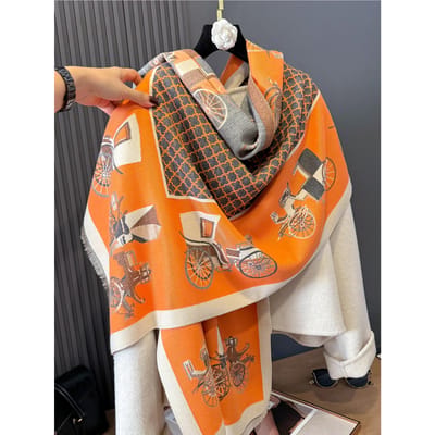 Poncho Écharpe Pashmina Cachemire pour Femmes Épaisse Chaude Couverture d'Hiver Shawl Wrap Qualité Luxe Féminin Bufanda beige