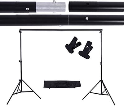 Achtergrondsysteem 2x3m met Klemmen en Draagtas voor Fotografie
