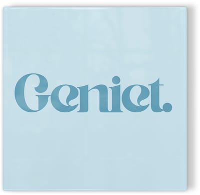 Tegeltje Geniet - blauw - tegeltje inspiratie - tegeltje met tekst