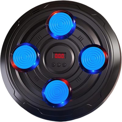 Muziek Boksmachine - Wand Bokspad - Interactieve Training - Verstelbare Snelheden - 28 x 28 cm - Blauw