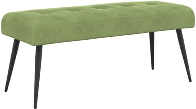 vidaXL - Bank - met - knopen - tufting - Lichtgroen - 110 - x - 40 - x - 46 - cm - fluweel