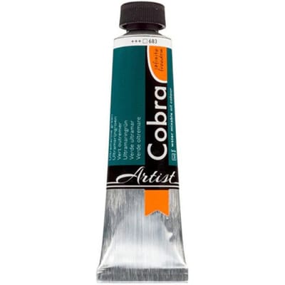 Peinture à l'huile - Cobra - Artist - Vert outremer - 683 - Tube de 40ml vert