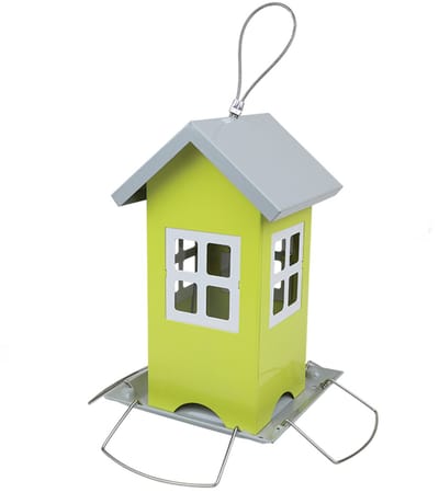 Greenmill GR2028 - Metalen vogelhuisje - 20.5 x 19.5 cm - Groen