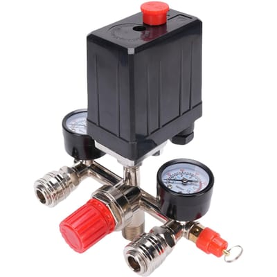 Luchtcompressor Drukschakelaar 175PSI Verticale Schakelaar Manifold Regulator met Klepbediening