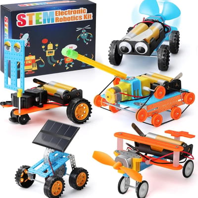STEM-robotbouwset voor kinderen - Technologische experimenten met motor en gereedschap, educatief speelgoed om te bouwen en te onderzoeken, voor jongens en meisjes, geschikt voor verjaardagen en Kerstmis