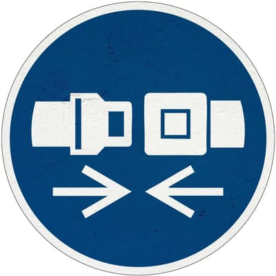 Gordel verplicht gebodsbord - M020 | Sign Again materiaal | 10 cm