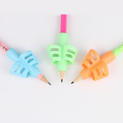 GELLDG Potloodgrepen - Schrijfhulpmiddelen voor kinderen - Hulpmiddelen voor houdingcorrectie - Geschikt voor kleuters - Holle ventilatie - 3-pack - Blauw, oranje en groen