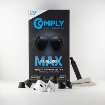 Comply Foam TrueGrip Max voor AirPods Pro gen1 &2 - maat MIXED SIZE, 3 paar(1 paar x S, 1 paar x M, 1 paar x L)
