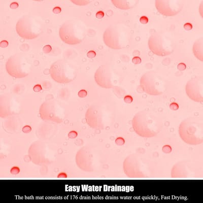Antislip Bad- en Douchemat 95 x 40 cm | Machinewasbare Badmat met Zuignappen | Roze