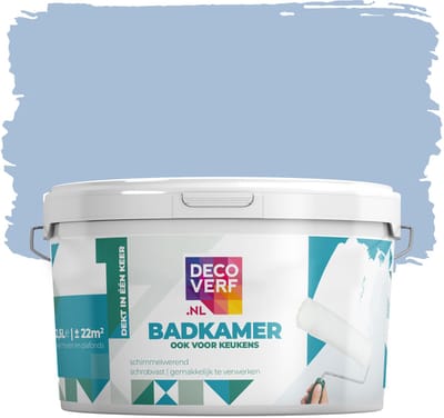 Decoverf badkamerverf 2.5L retroblauw