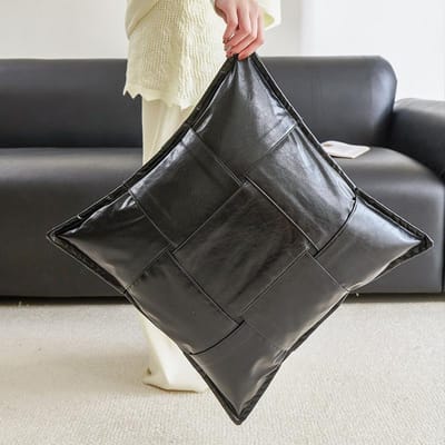 Housse de coussin décoratif 60x60CM Grande Taille Noir Luxe Léger Housse de Coussin de Taille Lombaire Décor Housse de Coussin Décorative pour la Maison 2026 Nouveau 60x60cm