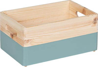 HAUDT® KIM Mini houten stapelkist Denim - 30 x 20 x 13 cm - opbergkist - speelgoedkistje