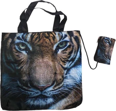 Opvouwbaar tasje tijger 39x39cm