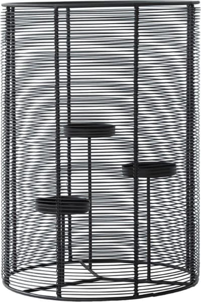 Theelichthouder Zwart 25x35xcm