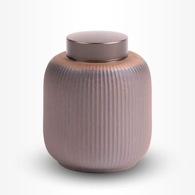 Keramische Urn Klein 650 ml Bruin Koperkleurig - Urn voor Menselijke As - Crematie Urn voor As Volwassenen - Dieren Urn voor As Crematie - Urn Hond - Urn Kat