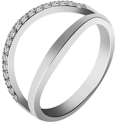 AKZENT Akzent Dames Ring "Jannike" van 925 Sterlingzilver, gerhodineerd, duurzaam, maat