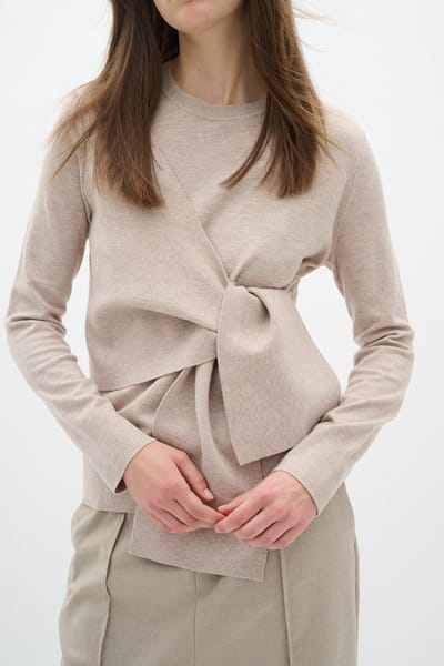 INWEAR Udeliaiw Pullover Tops & T-shirts Dames - Shirt - Beige - Maat M