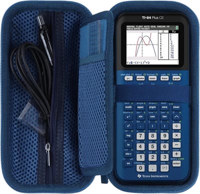 Duurzame Hard Case voor Grafische Rekenmachines zoals TI-84 Plus, TI-Nspire en TI-83 Plus in Donkerblauw