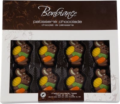 Bonbiance - Haasjes Met Ei Op De Rug (540 Gram) - Melk - Puur - Wit - Chocolade (540 Gram)