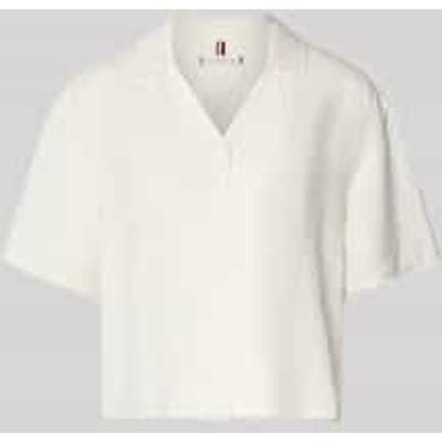 Tommy Hilfiger Frayed Vis/linen Ss Ivory Silk Taglia: S | Magliette intime Outlet | Donna | Bianco